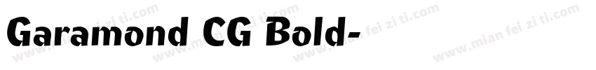Garamond CG Bold字体转换
